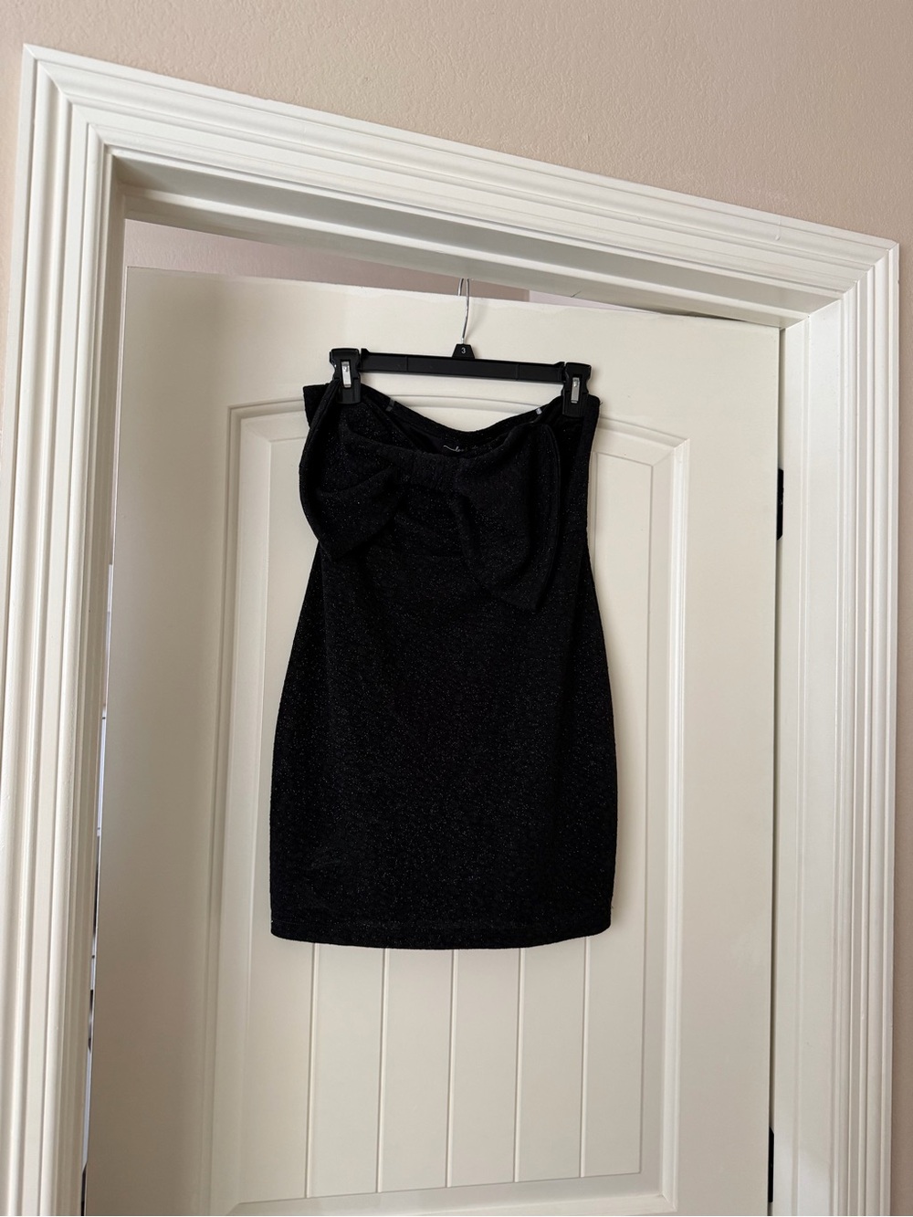 Apricot Lane Black Mini Dress with Bow Detail